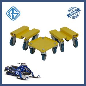 China Bind Belt Snowmobile Dolly Cart Heavy Duty 3 Inch Rubber Wheel Casters wholesale