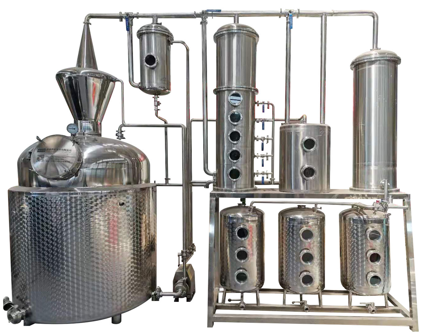 SUS 304/Red Copper Distillery Equipment for Gin Vodka Brandy Processing Types Alcohol