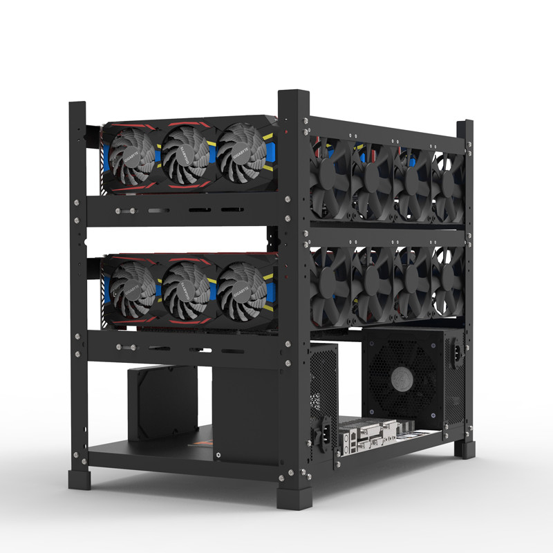 Cryptocurrency 12GPU Mining Rig Frame, Air Open Mining Rig Frame, Mining ETH/ETC/ZEC Mining Tools