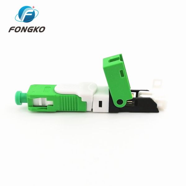 0.3dB Green Fiber Optic Fast Connector termination Sc/Apc For Test Equipment
