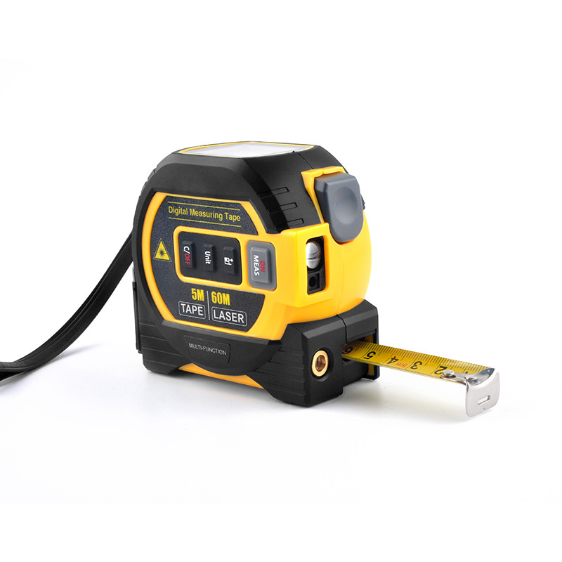 Wintape 3-In-1 Laser Measure Tool: 40m Digital Distance Meter, Area/Perimeter Calculator, Auto-Lock 5m Steel Tape – Precision Measurement For DIY &