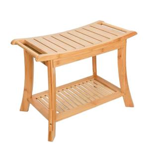 China FSC Certificated Non Slip Bamboo Shower Bench Waterproof Seat Towel Holder wholesale