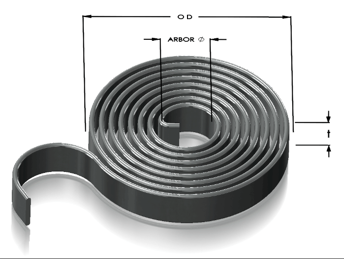 Customized Retractable Clock Cable Spiral Flat Coil Torsion Spring Metal