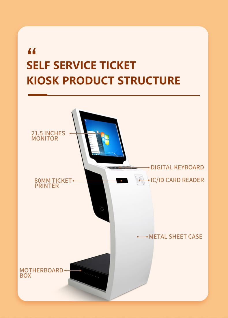 Self Service Queue And Call Terminal Hotel Directional Scan Machine Self Service Terminal
