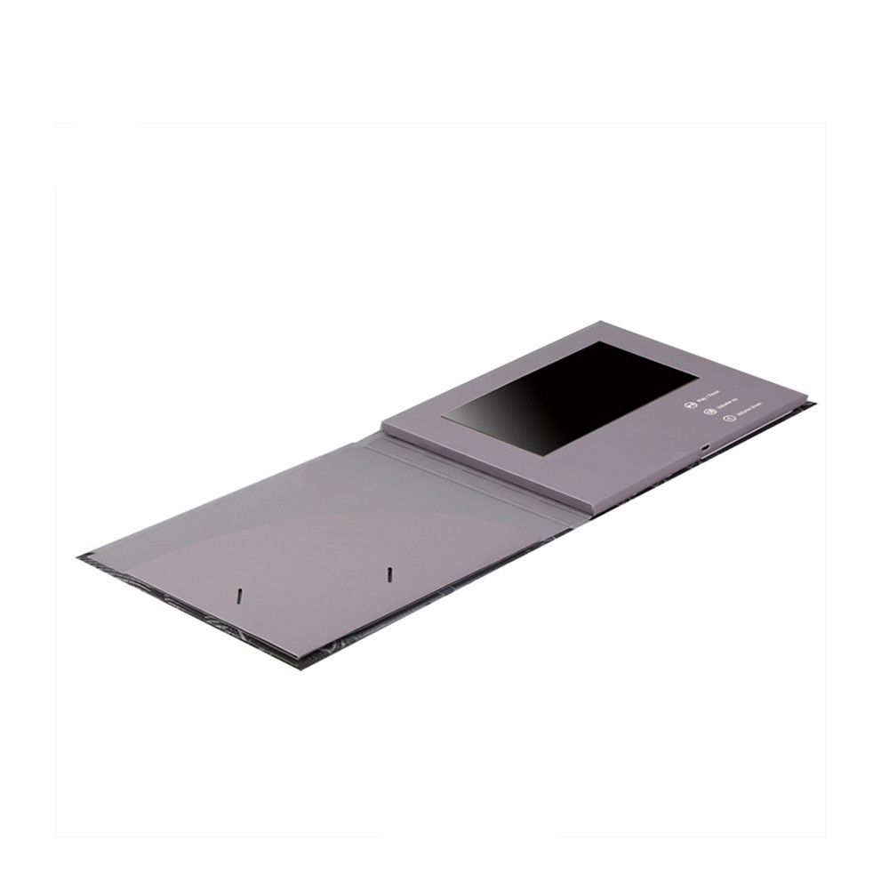 Latest video marketing solution 7 inch LCD video book/LCD video mailer brochure with 1300G hard back