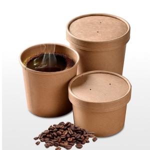 China Made In China Thickened Disposable Porridge Bucket kraft Paper Soup Bucket Cup wholesale