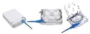 China 1 Port 1pc Sc/Lc Fiber Optical Faceplate , Fiber Optic Distribution Box 115*86*23mm wholesale