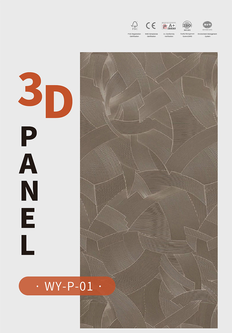Modern Design MDF Base 3D Decorative Wall Tiles Interior Panels FSC CE Approved