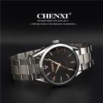 China Watch Supplier Black White Color Couples Watch Stainless Steel Rose Gold