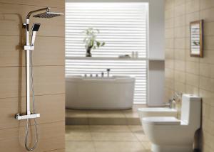 China Chrome Finished Bathroom Thermostatic Shower Set Wall Mounted ROVATE wholesale