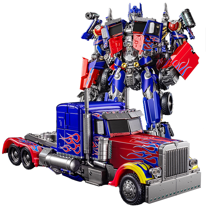 PVC Transform Robot Car Toys Construction Vehicle Movie Model Oversize Deformation Alloy