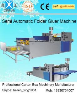 China Easy Operation Semi Automatic Gluing Machine Carton Gluer For 260mm Paperboard wholesale