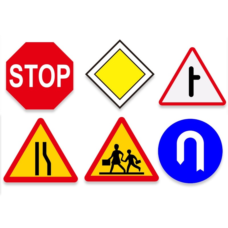 12x12 Inch Mandatory Vehicles Refelctive Traffic Signs Stop For Street Road