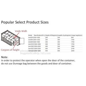 Inflatable Void Fill Air Cushion, Pillow Dunnage Airbags, Shipping Container