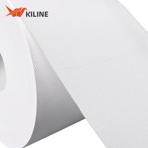China Three Ply Reinforced Industrial Heavy Duty Wiping Paper Jumbo Roll White 54gsm wholesale