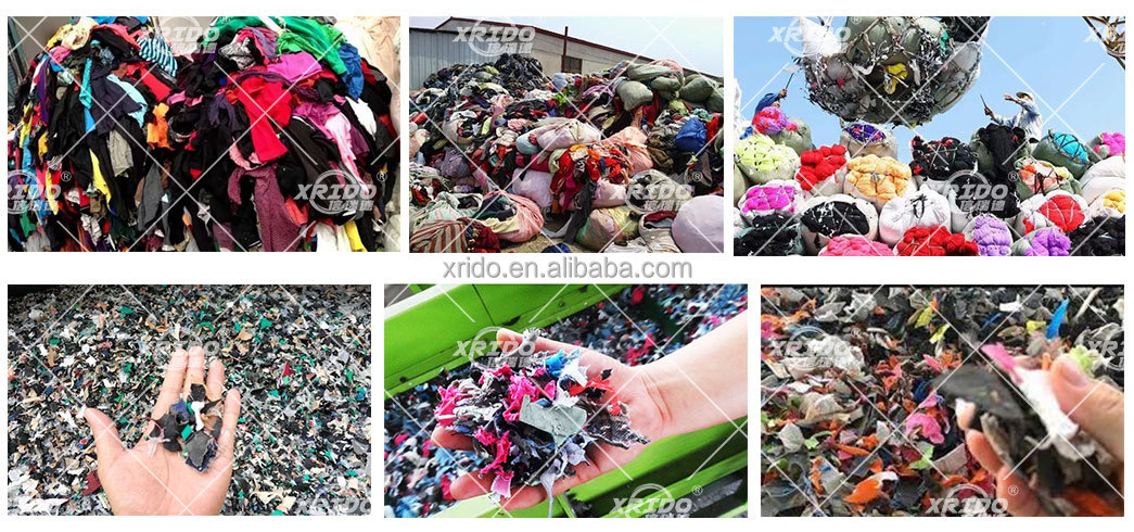 Heavy Duty Waste Clothes Textile Shredder Machine for Shredding Fabric Waste Plastic Fabric Shredder Machine