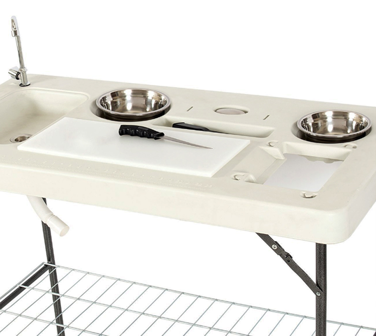 Portable Plastic Metal Folding Table for Outdoor Camping and Garden Activities