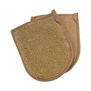 China 100% Natural Hemp Body Scrub Mitts , Eco - Friendly Exfoliating Body Wash Gloves wholesale