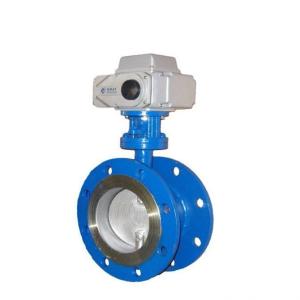 China Gas Low Load Electric Actuated Butterfly Valve DIN Standard Single Eccentric Sealing wholesale