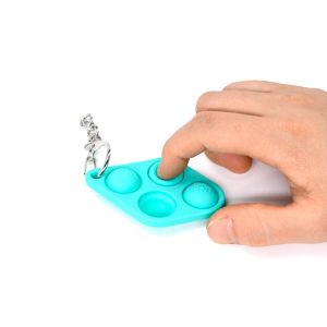 China Autism Stress Relief Simple Dimple Keychain Fidget Toy Silicone wholesale