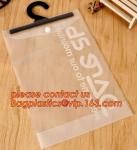Custom printing eva material underwear cloth garment bag with hanger hook,EVA