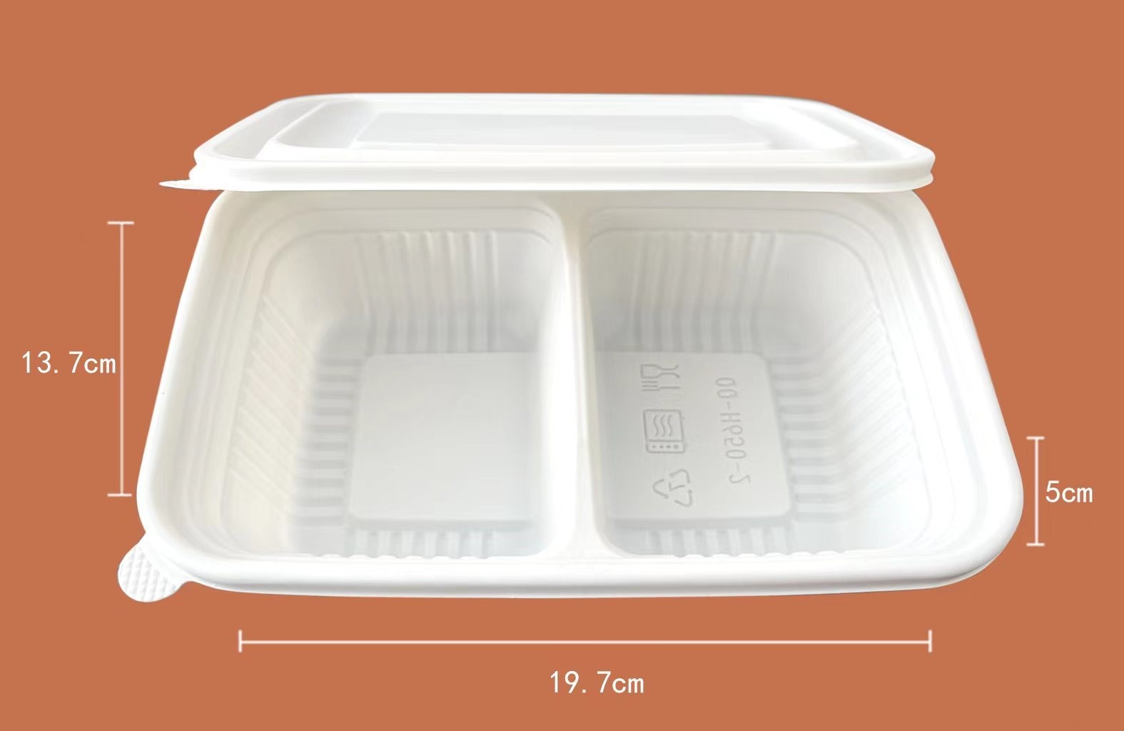 650ml Sturdy Cornstarch Take Out Containers Disposable Lunch Box