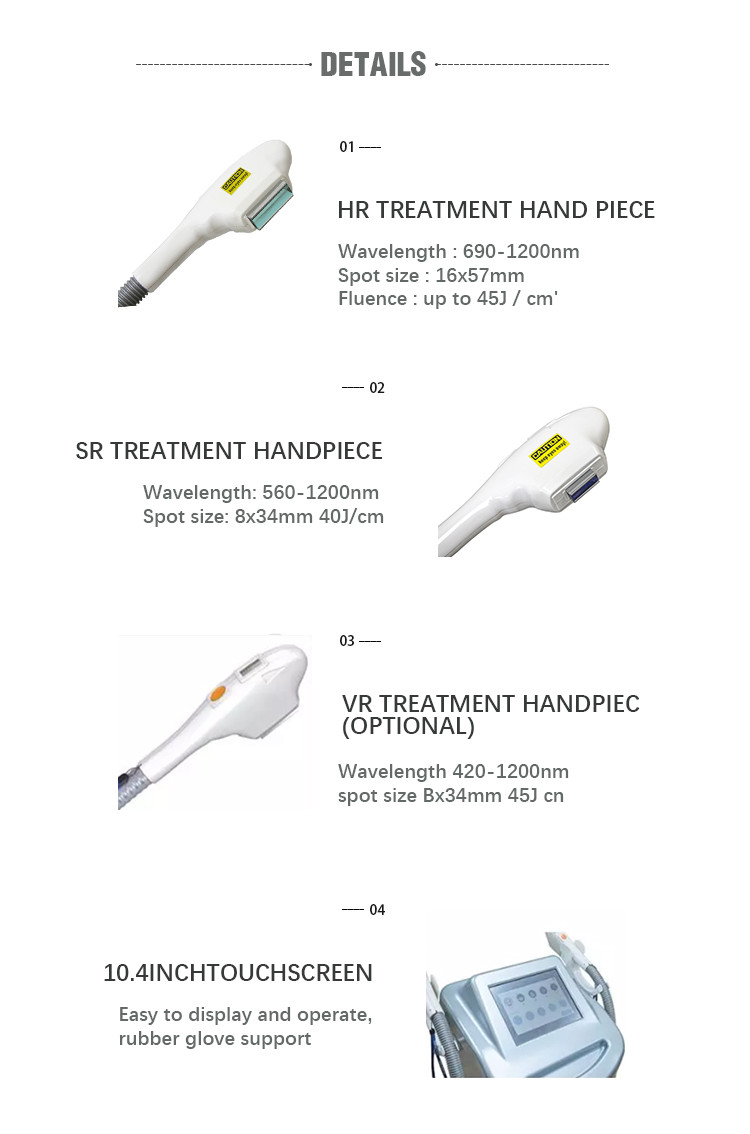 Hair Removal SHR IPL Laser Machine , Intense Pulsed Light Machine