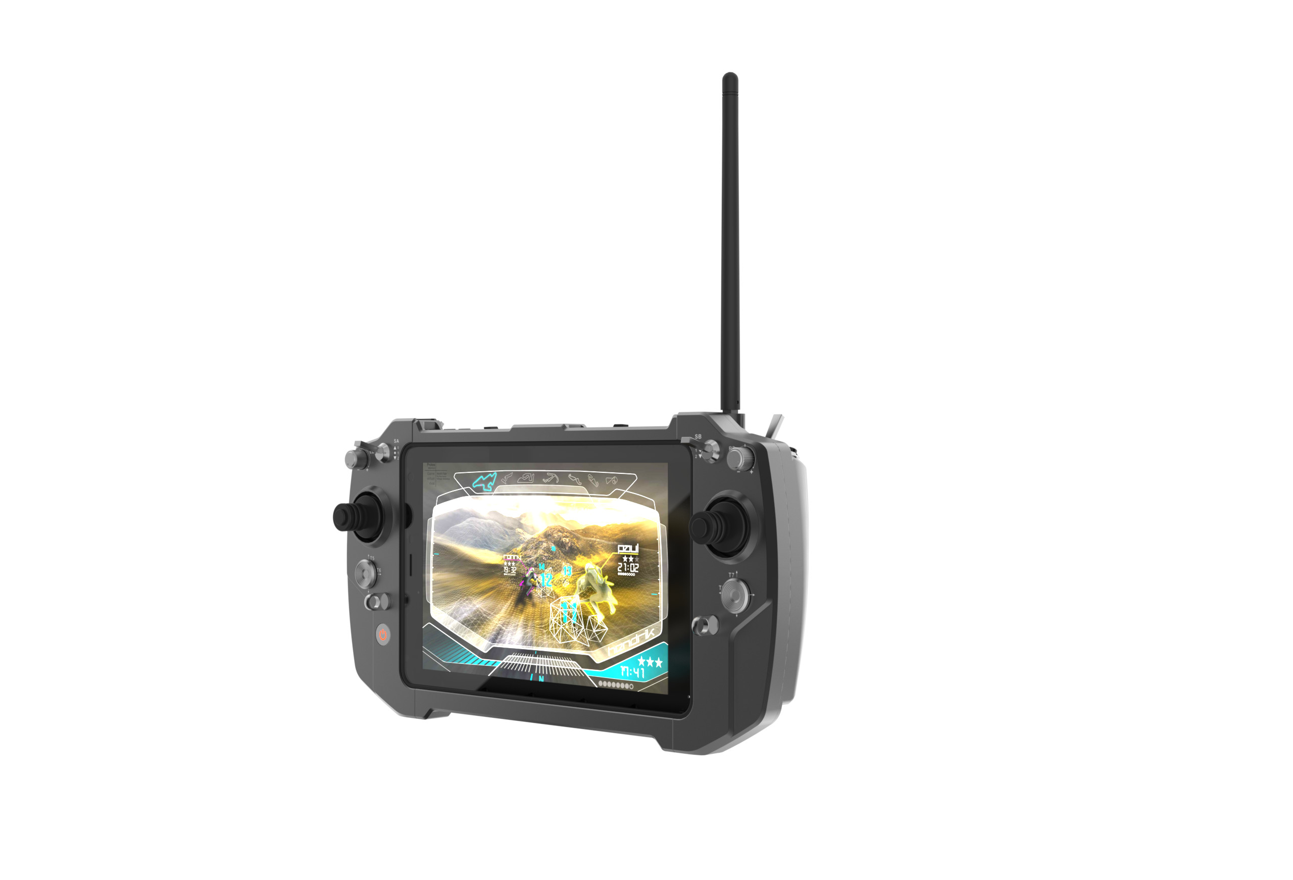 4 Joystick Portable Ground Control Station , 16 physical channels Drone Gcs