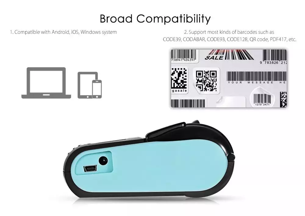 58mm Mini Portable Mobile WiFi Thermal Printer With Free Sdk PT-210