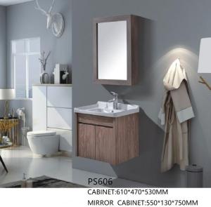 China Wall Hanging Vanity Pvc Bathroom Cabinet 610*470*500mm Environment Friendly wholesale