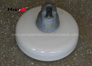 China 160KN Porcelain Suspension Insulator / White Porcelain Insulators With Zinc Sleeve wholesale