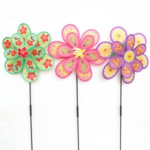 China Spring seasonal windmill Yard Stake flower with hummingbird wholesale
