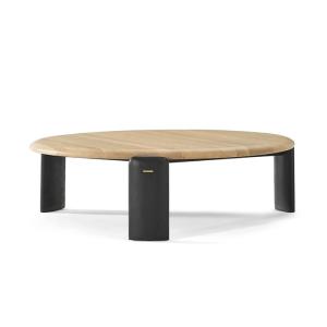 China Oak Veneer Round Coffee Table Natural Wood Top Coffee Table Customized wholesale