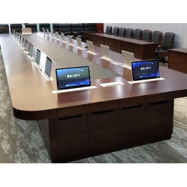 Professional Conference Motorized Pop up Monitor Hidden Desk Lcd Monitor Lift Mechanism