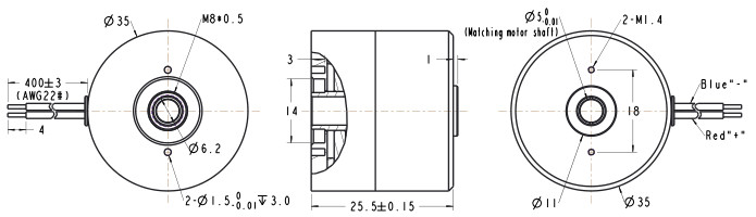 630s DC Motor Brake , Permanent Magnetic Brake 7.7W Power 8000rpm