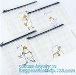 stationery high quality colorful durable zipper document bag a4 clear plastic