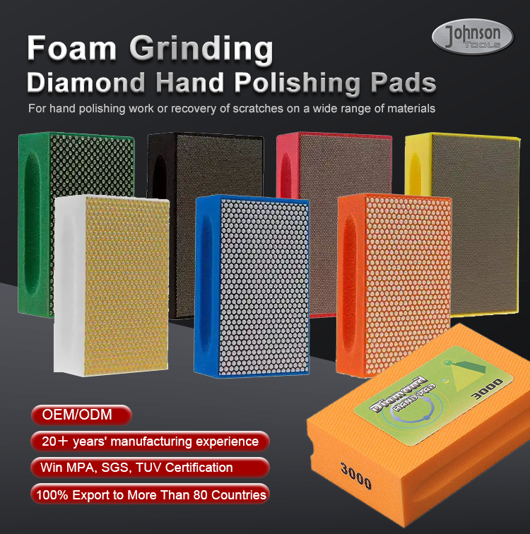 Diamond Hand Polishing Pad Professional Grade Pad For Glass Marble Concrete Stone Polishing
