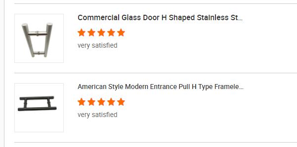 Door Window Handles Stainless Steel Sliding Pull Square Shower Glass Door Handle