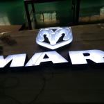 The dodgers vacuum forming car dealers logos signage with their names