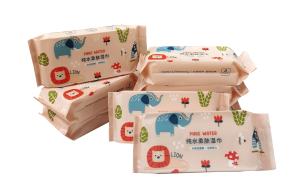 China Tea Tree Oil 45GSM Baby Biodegradable Wet Wipes Rayon Spunlace wholesale