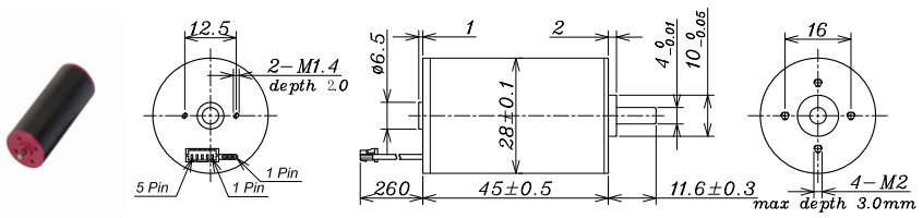 8000 Rpm 24v Brushless Dc Motor 577mN.M Stall Torque 26087mA Starting Current