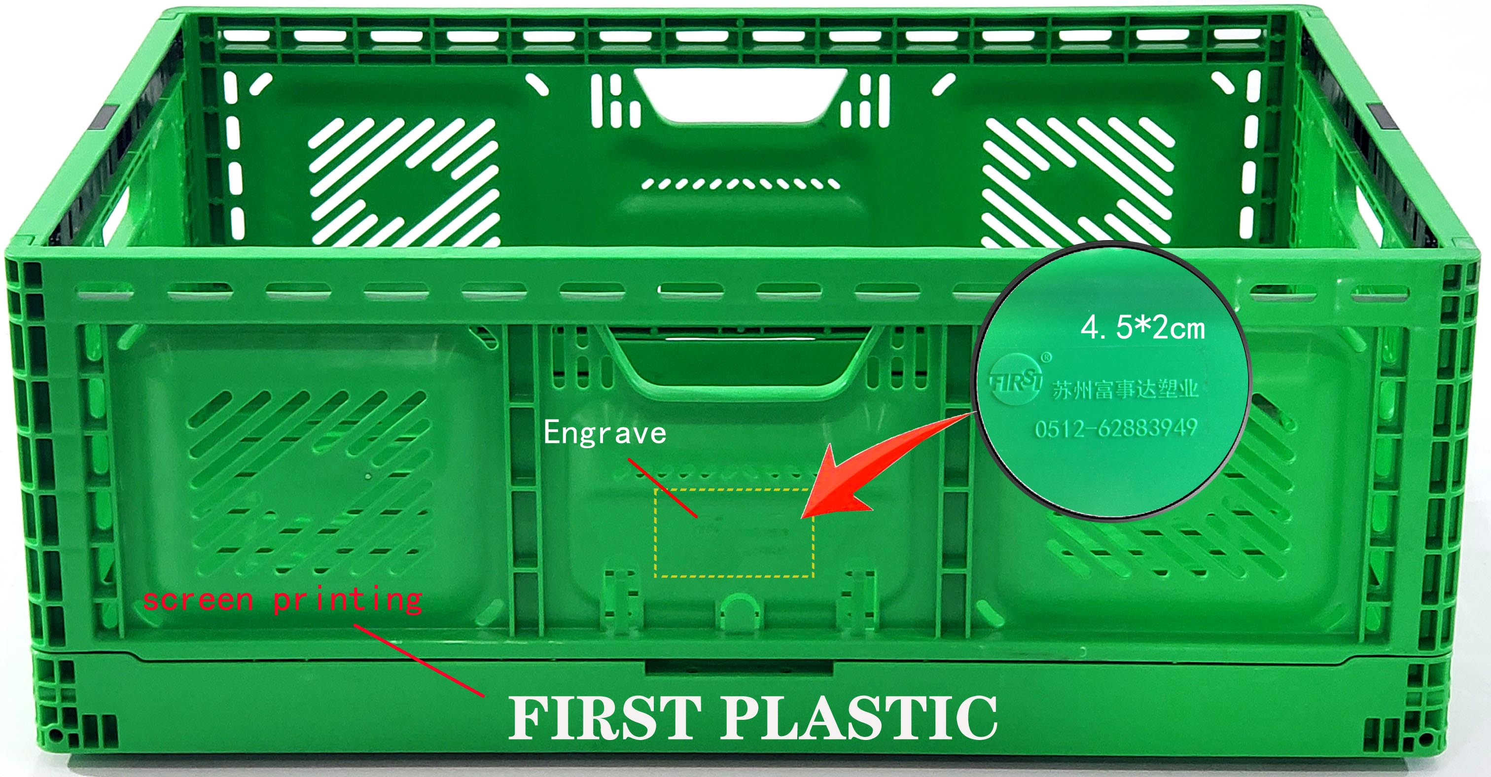 Stackable Plastic Storage Basket Functional Vegetable Turnover Basket 600x400x220mm