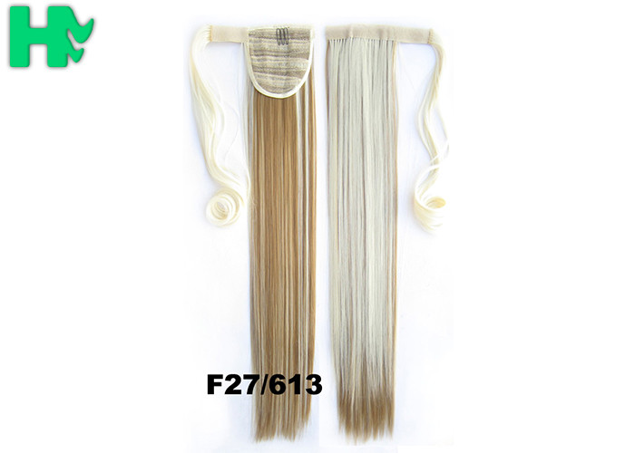 Soft Bond Long Synthetic Heat Resistant Hair Extensions Silky Straight 20 Inch