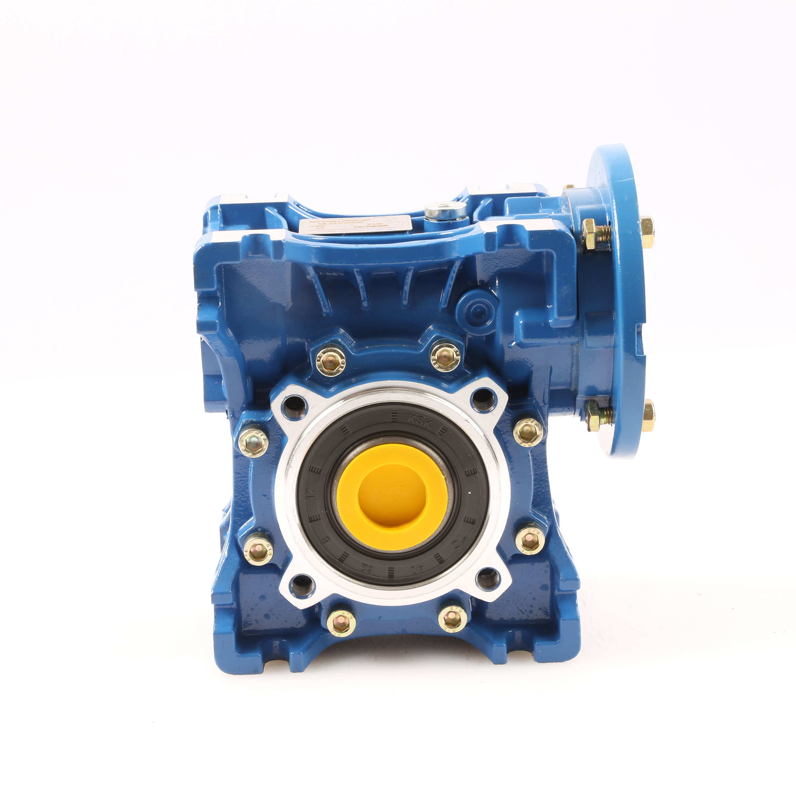 Blue Color Power 60W Worm Gear Gearbox Hollow Shaft Gear Motor