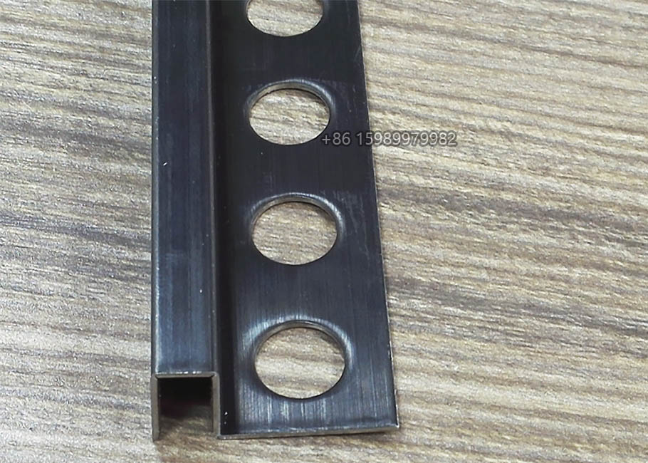 brushed stainless steel corner trim