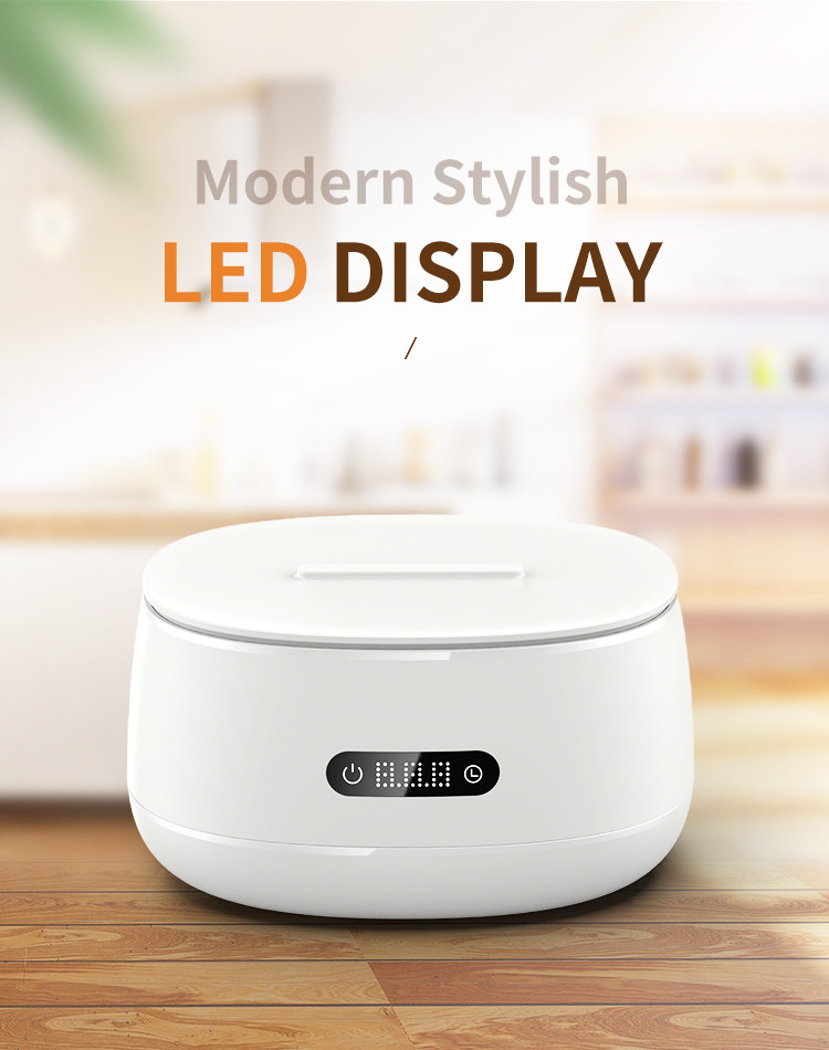 LED Display 600ml Ultrasonic Cleaner For Jewelry Glasses Bracelet Washing