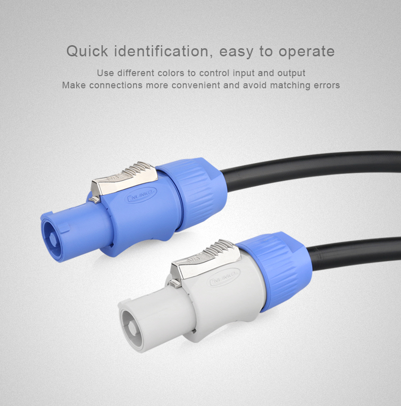 CNLINKO YF-24-C03PE-01-001 Power Quick Plug Socket Ip68 Waterproof Connector Male and Female 20A 3 Pin XLR Powercon Connector