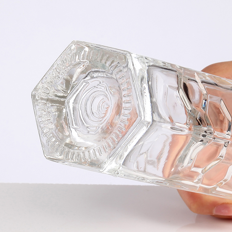 Glass Wine Bottles for Rum Bourbon Vodka Tequila Handcrafted Old Liquor Glass Bottle