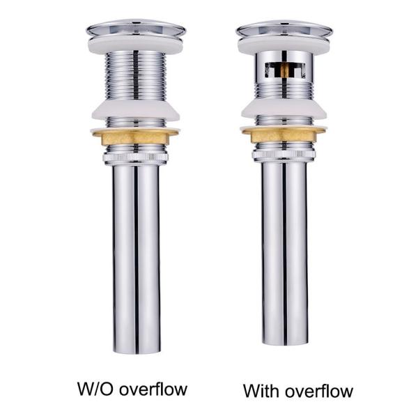 Silver Waste Water Drain Pump 45mm Dia Washbasin Faucet Pop Up Drain Chromed