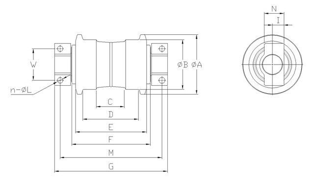 DAEWOO DH55 DH130 DH220 Track Roller for Earthmoving Excavator Undercarriage Parts